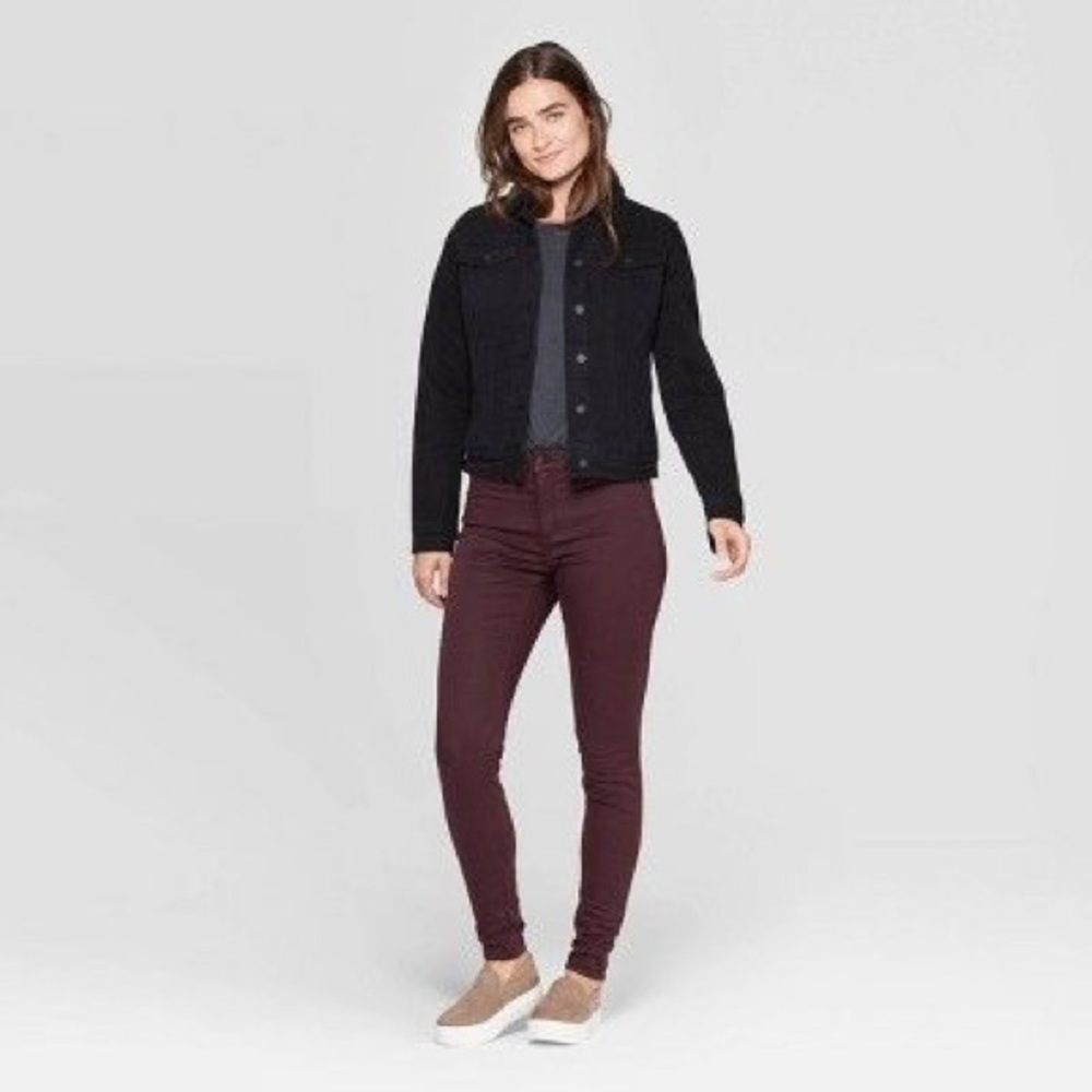 NWT Universal Thread High Rise Jegging Burgundy 8 - Picture 4 of 13